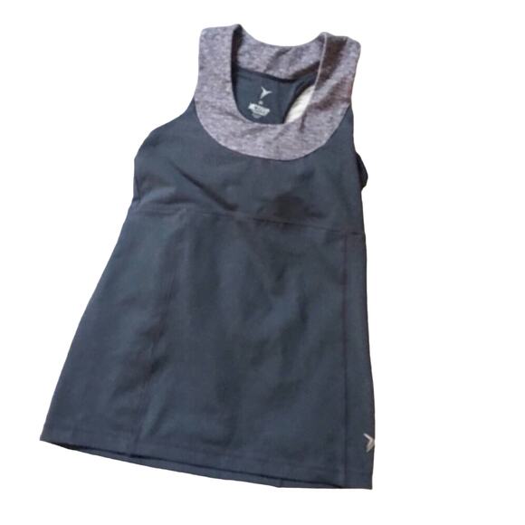 NEW OLD NAVY ACTIVE Heather Grey Built In Bra Workout Gym Tank Top Shirt XS - Picture 4 of 7